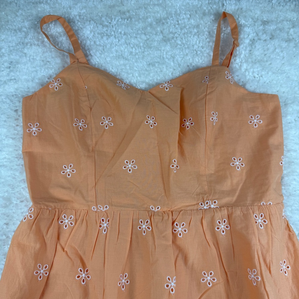 Old Navy Peach Eyelet Midi Dress